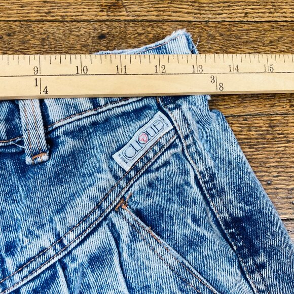 Clique Vintage 80s Cloud Acid Wash High-Waisted Denim Jeans 90s Tagged Size 10 - Picture 4 of 9
